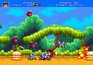Gunstar Heroes Sega Genesis Screenshot - EmuBox